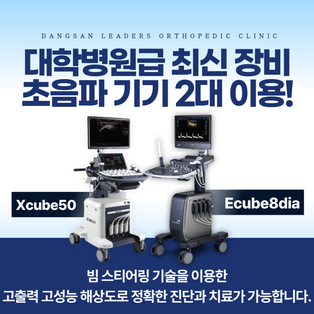 당산역 정형외과 정밀 근골격계 초음파 진단 장비 2대 구비 당산리더스정형외과